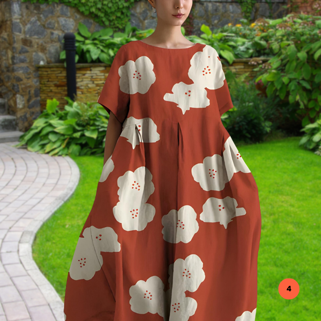 Freya ™ | Bohemske stil kjole med blomstertrykk - Ledig passform - Vår