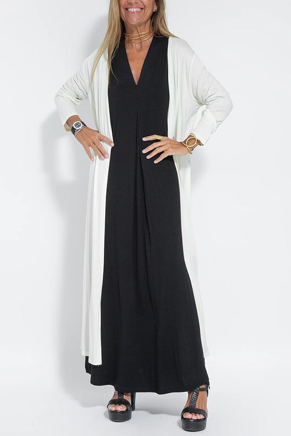 Leila™ slankende kjole med VEST INKLUDERT GRATIS